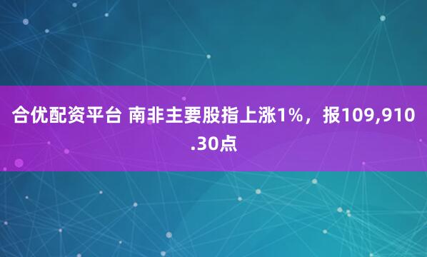 合优配资平台 南非主要股指上涨1%，报109,910.30点