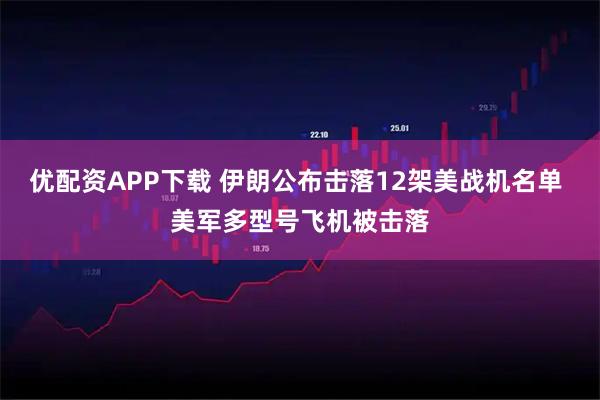 优配资APP下载 伊朗公布击落12架美战机名单 美军多型号飞机被击落